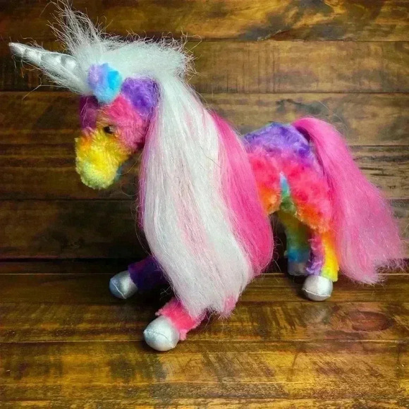 Douglas Rainbow Unicorn Plush 11 Inch Stuffed Animal Toy - Picture 1 of 6